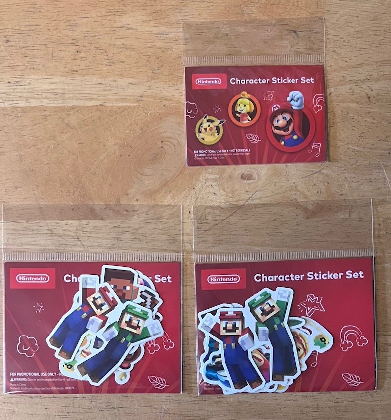 Nintendo Character Sticker Sets Mario