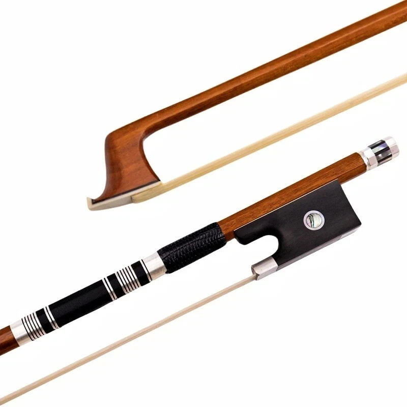 1pcs strong Pernambuco violin bow 4/4, Silver Mounted, Ebony bow Frog
