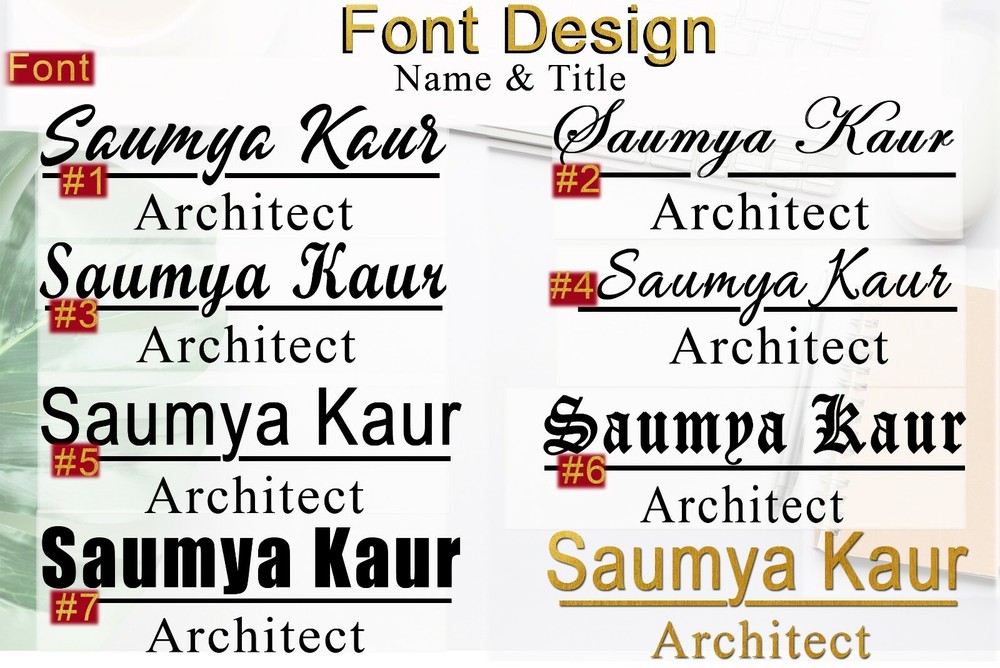 Acrylic Desk Personalized Name Plate for Custom Office Decor