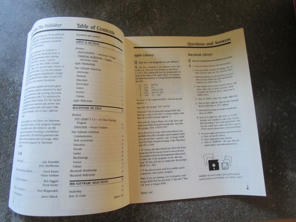 Public Domain Exchange Bulletin- Apple II, Macintosh, IBM Software Spring 1987