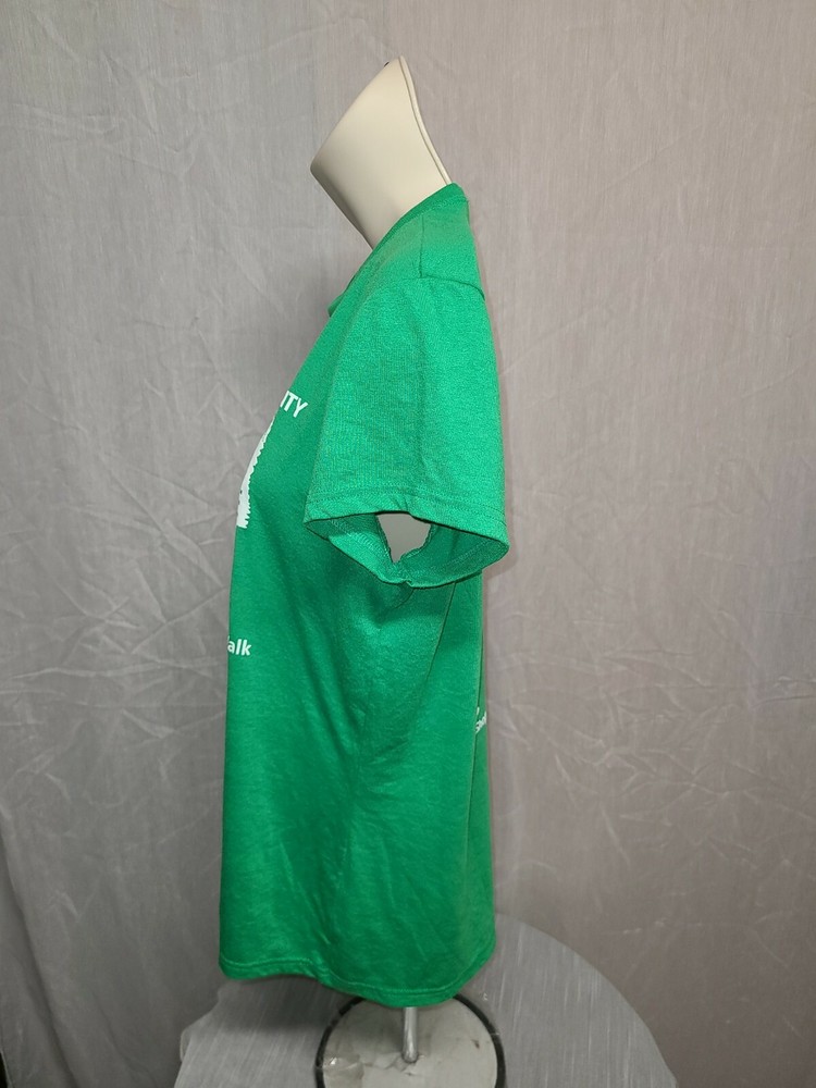 2017 Riverdale Run 5k 10k Walk Womens Medium Green TShirt