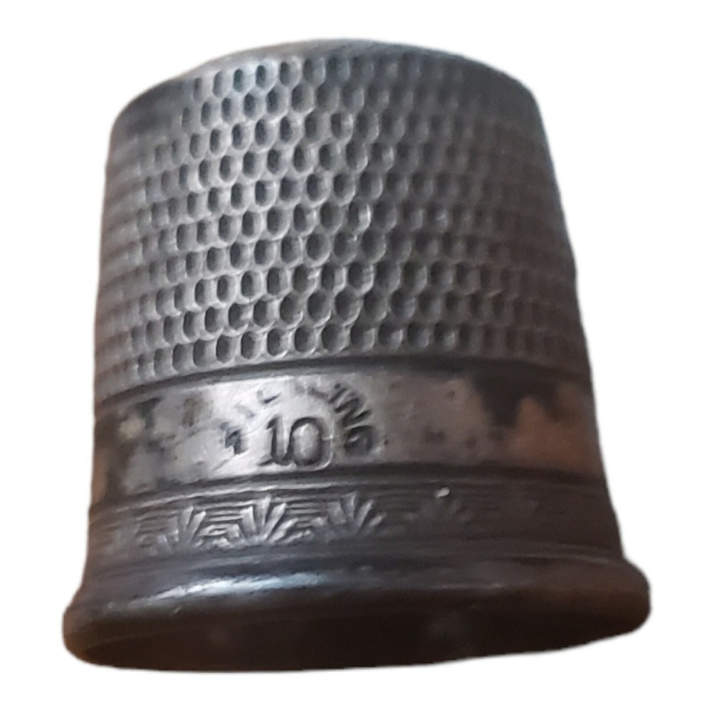 Mini Tiny Short Deco Thimble Pre-owned sterling silver 925 vintage