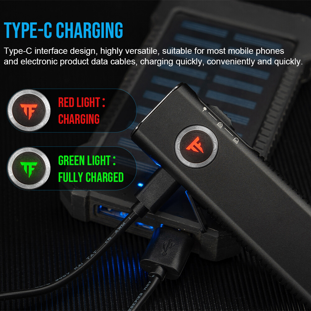 Trustfire 1200LM MiniX3-SE Rechargeable Flashlight White Light UV Pointer BLACK