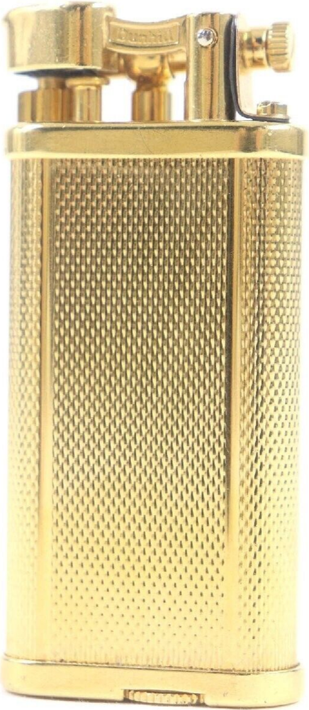 Working dunhill gas lighter gold unique hammer without box