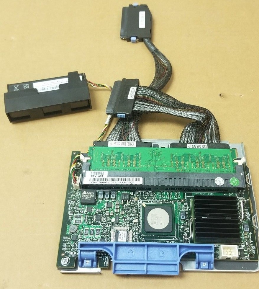 Dell TU005 PowerEdge PERC 5i SAS PCI-e Raid Controller Card 256MB with BBU