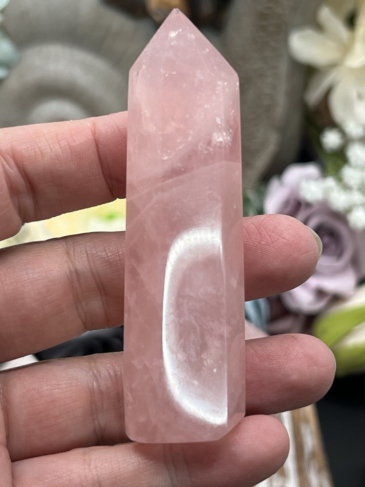 Natural Rose Quartz Points Amazing pinks Free ship & Gift