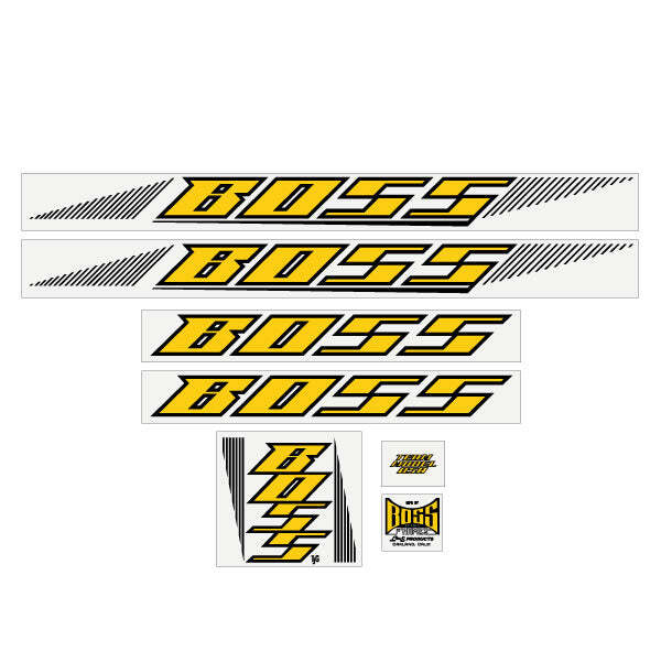 BOSS Racing - 20" Early - Yellow decal set