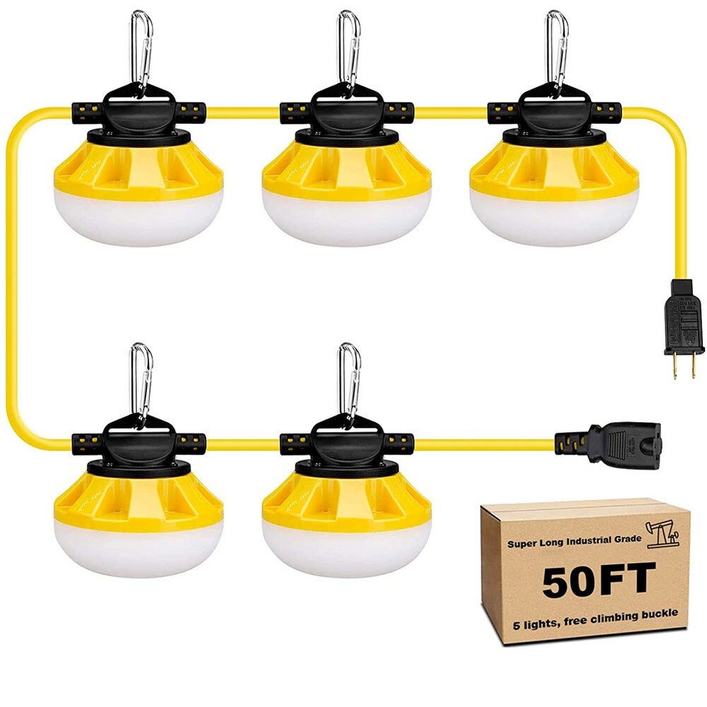 50/100/200FT Construction String Lights LED Industrial Grade LED Work Lights