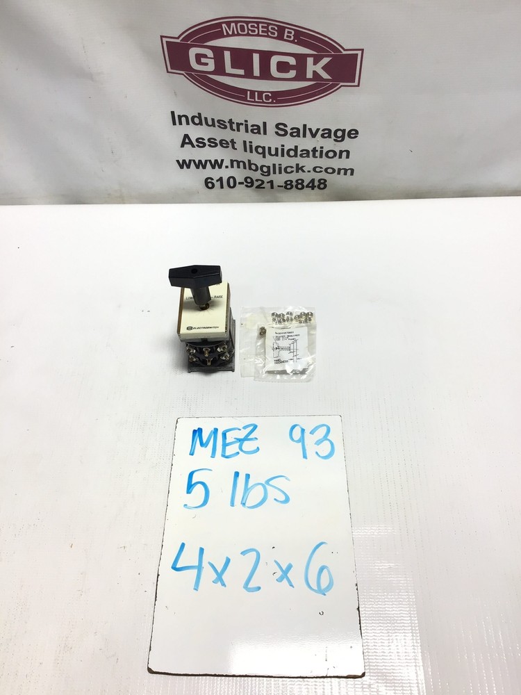 Electroswitch 505A703G43 Type W-2 Switch 600V 8A 300V 20A