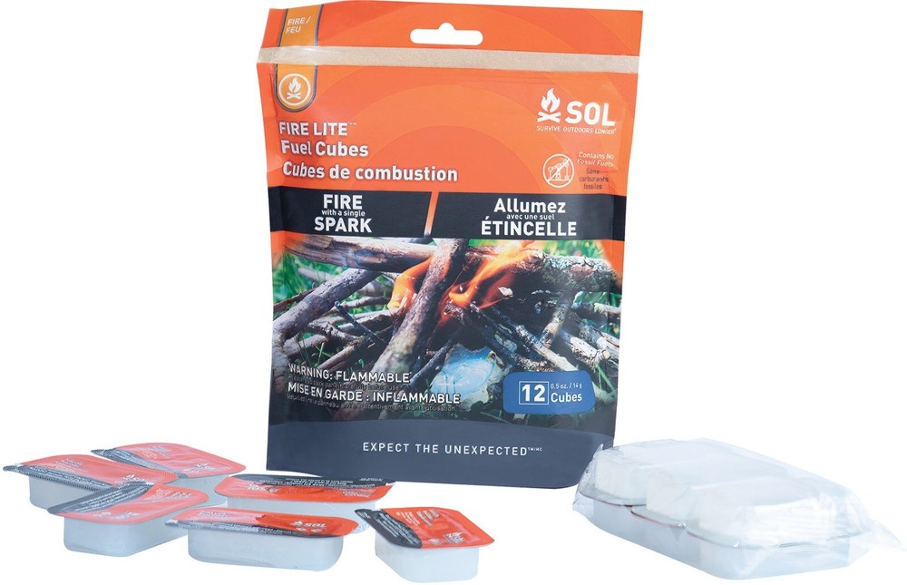 Sol Fire Lite Fuel Cubes Camping Outdoor Fire Starter - 12 Pieces