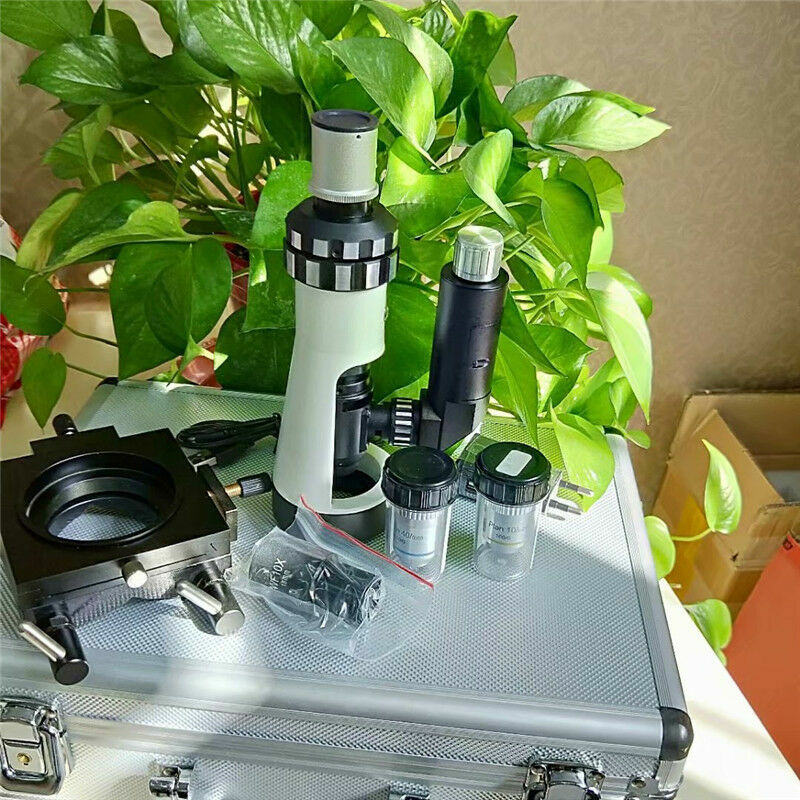 100X-400X Portable Hand-held Microscope Zoom Metallographic Microscope with LED