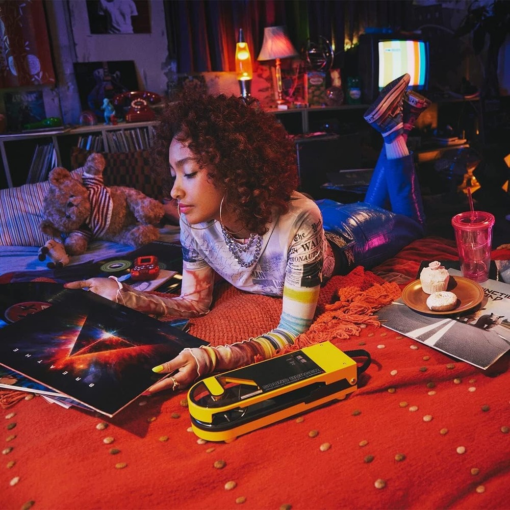 Audio Technica Sound Burger Portable Bluetooth Turntable (Yellow)