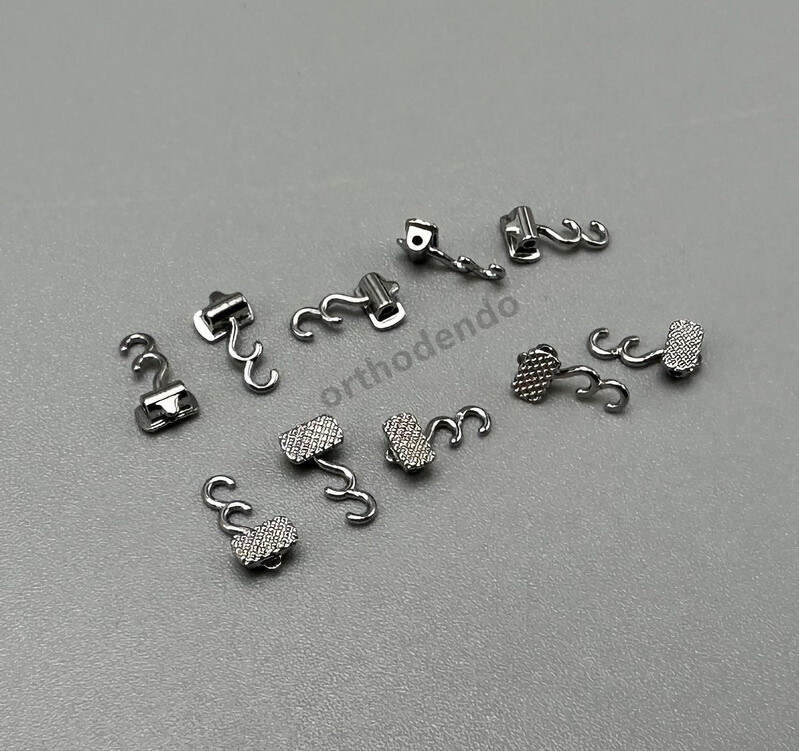 10pc/bagDental Orthodontic Crimpable Hooks Multi-Function Long Curved Left Right