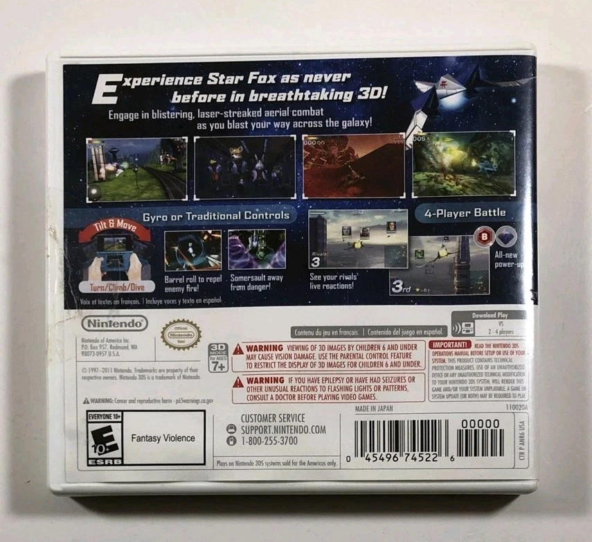 CASE ONLY NO GAME: Star Fox 64 (Nintendo 3DS) PLEASE READ