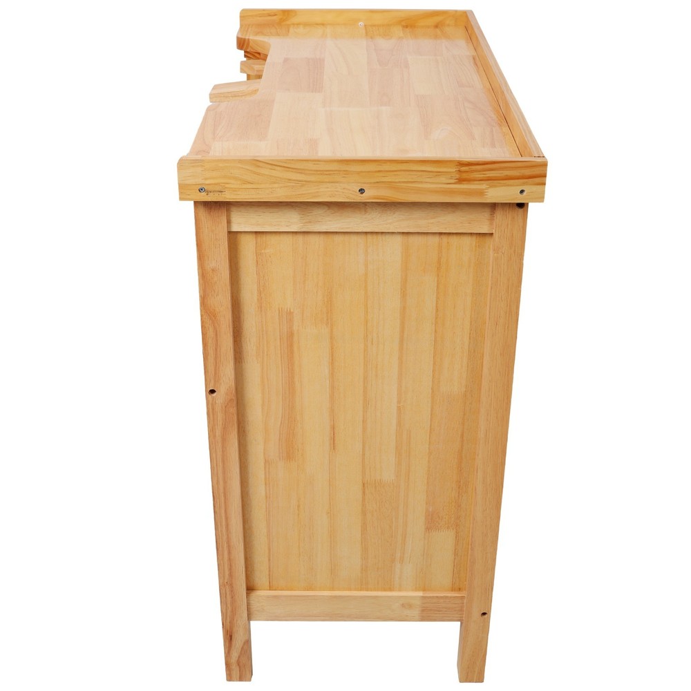 Sturdy Solid Wood Workbench for Jewelry Making with Practical Drawers