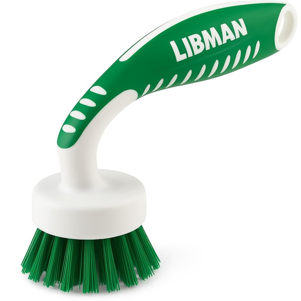 Libman Curved Kitchen Brush, Cleaning Scrub Brushes, Ergonomic Dish Scrubber ...