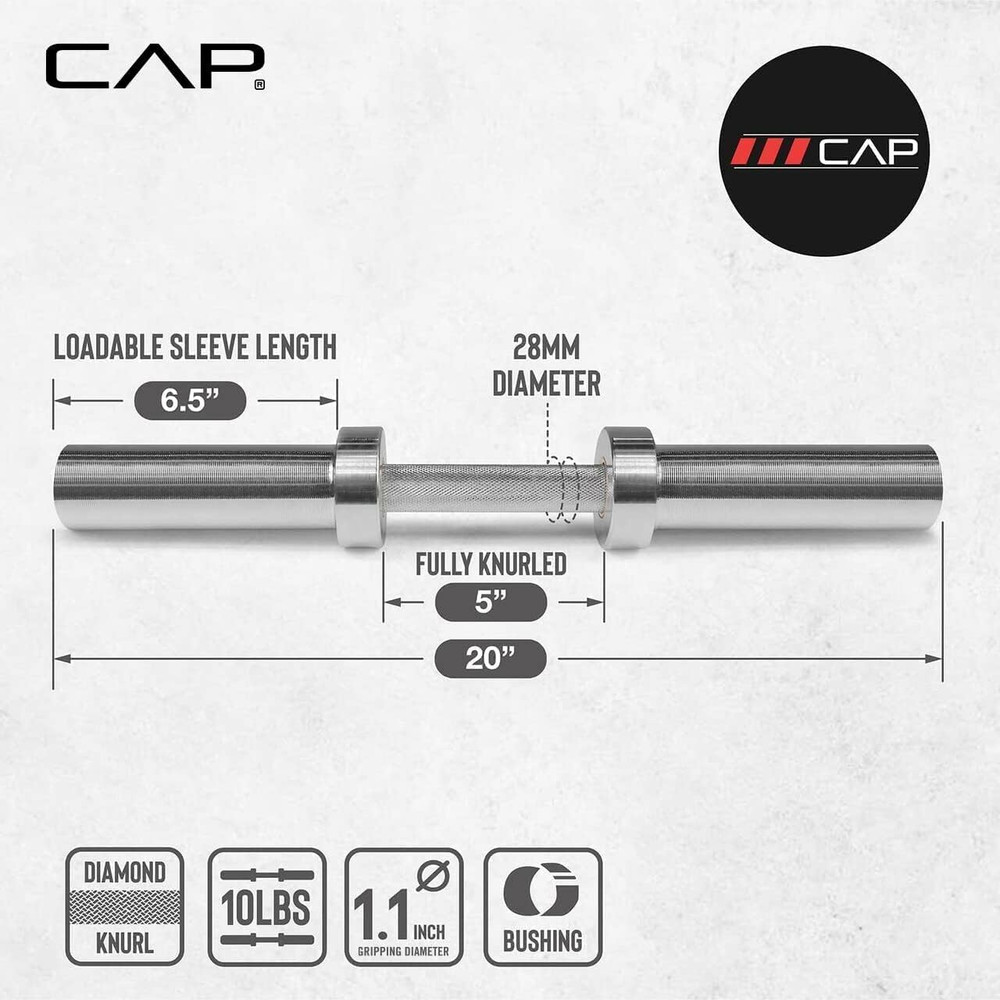 CAP Barbell Olympic Dumbbell Handles | Multiple Options