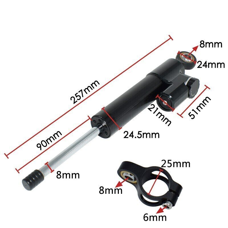 Universal CNC Motorcycle Steering Damper Stabilizer Linear Reversed Safe Control