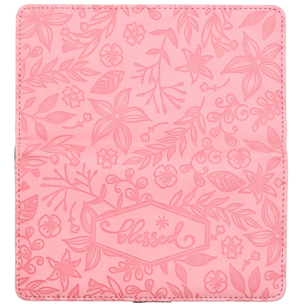 Embossed Checkbook Cover Floral Pattern Check Book Covers RFID-Blocking