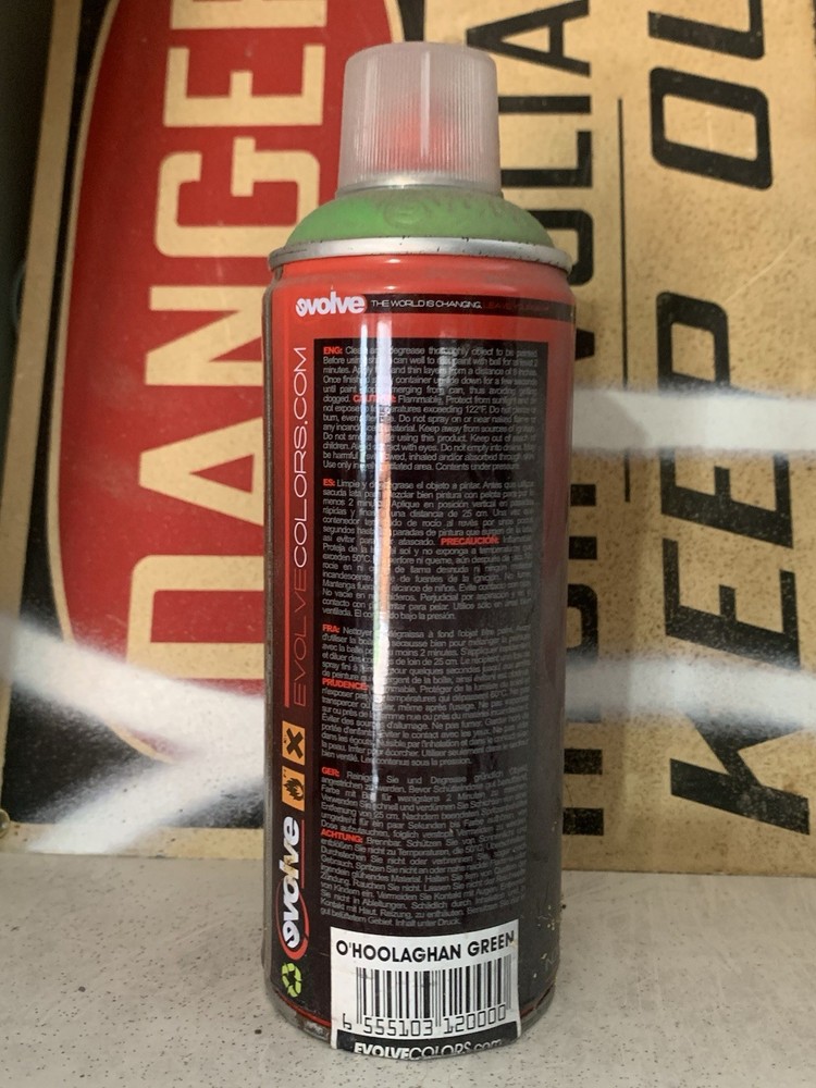 Evolve Spray Paint, Discontinued Line O’ Hoolaghan Green