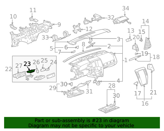 Genuine GM Compartment 10391403