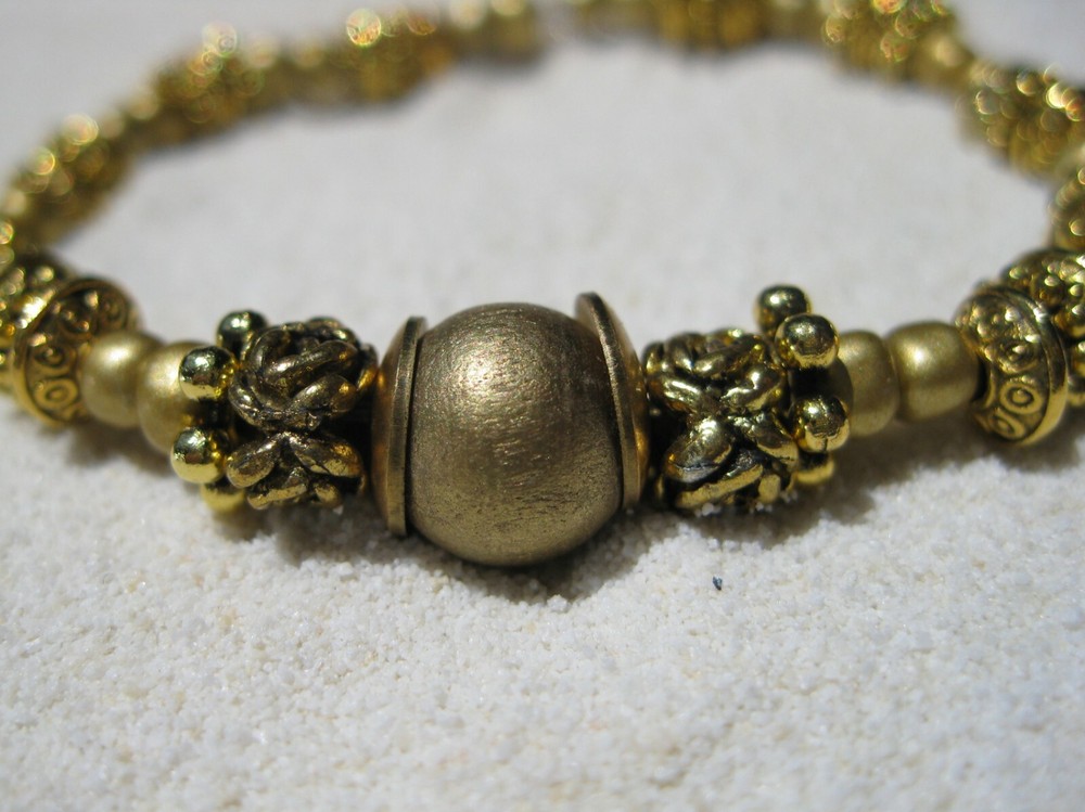 Wood & Glass Bead Bracelet