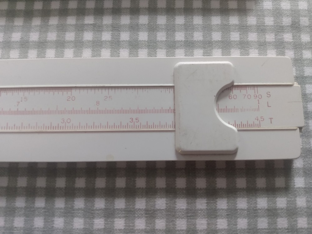 Vintage Precision Sterling Slide Rule Drafting Engineering Tool Made in USA