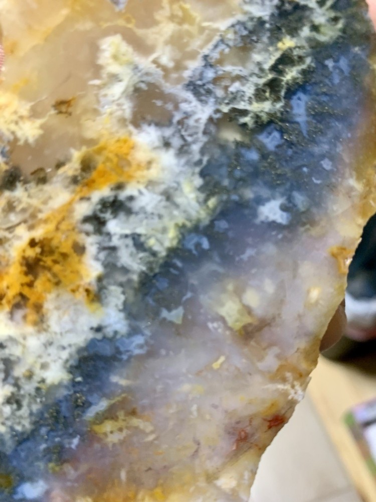 Graveyard Point Plume Agate With Copper Inclusions