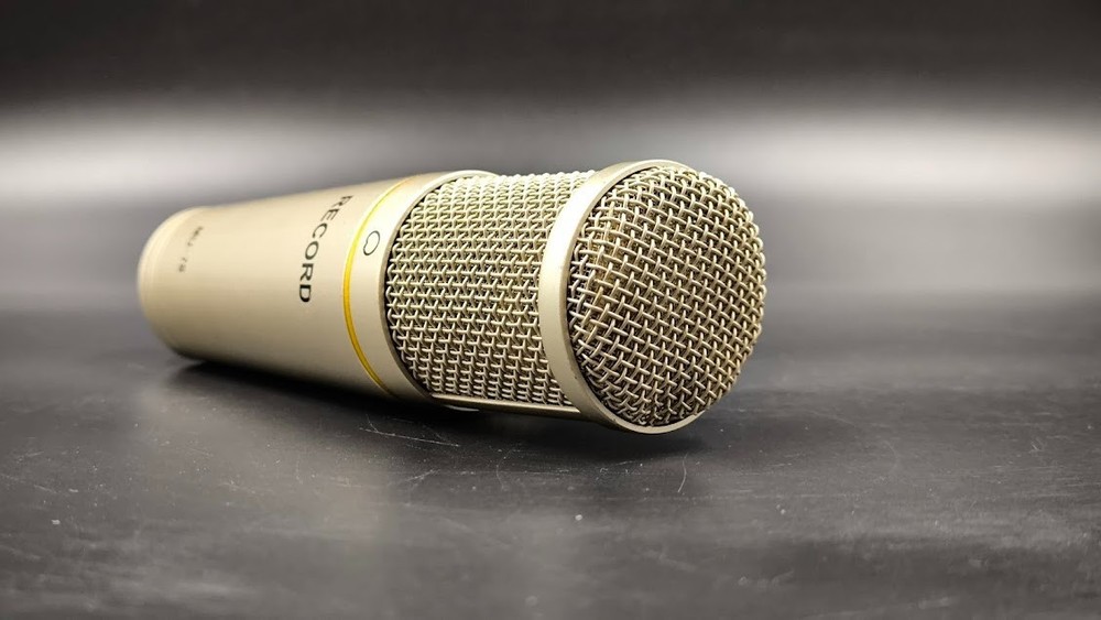 Record MU-78 Microphone Used Working Gold