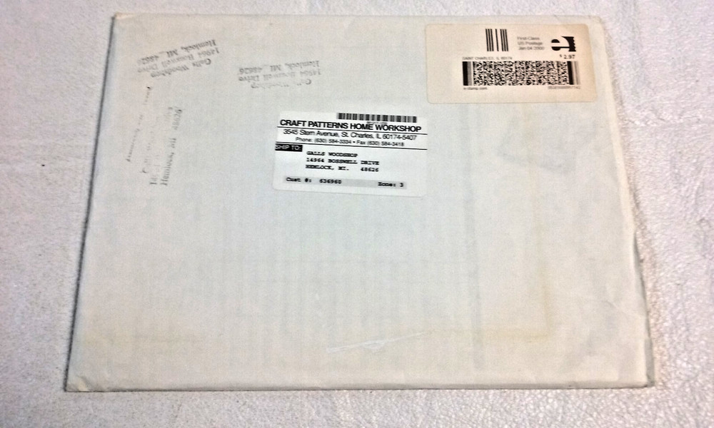 vintage Craft Patterns Home Workshop Reindeer Plan with Envelope