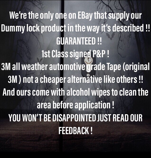 Original Dummy Van Door Security Lock x2 Tool Theft Deterrent Power tools