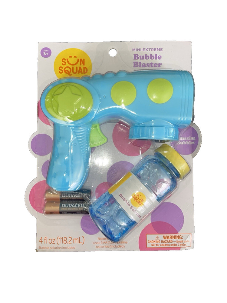 Sun Squad Bubble Blaster Battery Powered Bubble Blower Summer Batteries Included