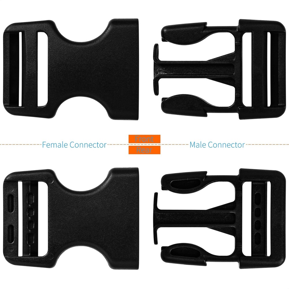 LASIGHT Buckles for 1 inch Wide Webbing Straps Quick Side Release Buckle 10 ...