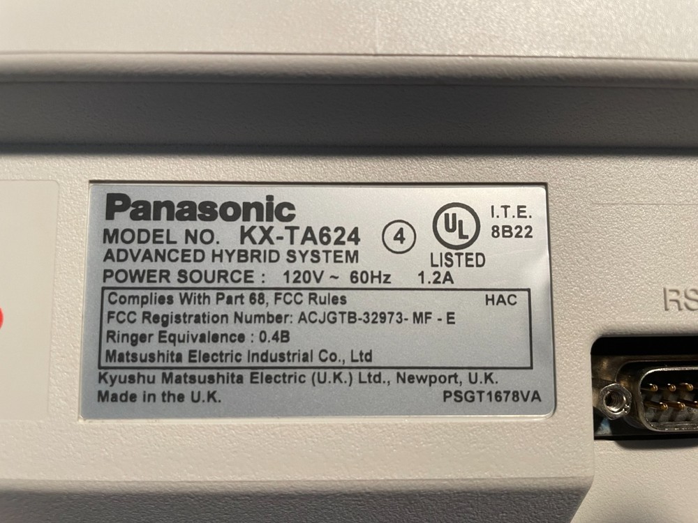 Panasonic KX-TA624 Advanced Hybrid Phone System
