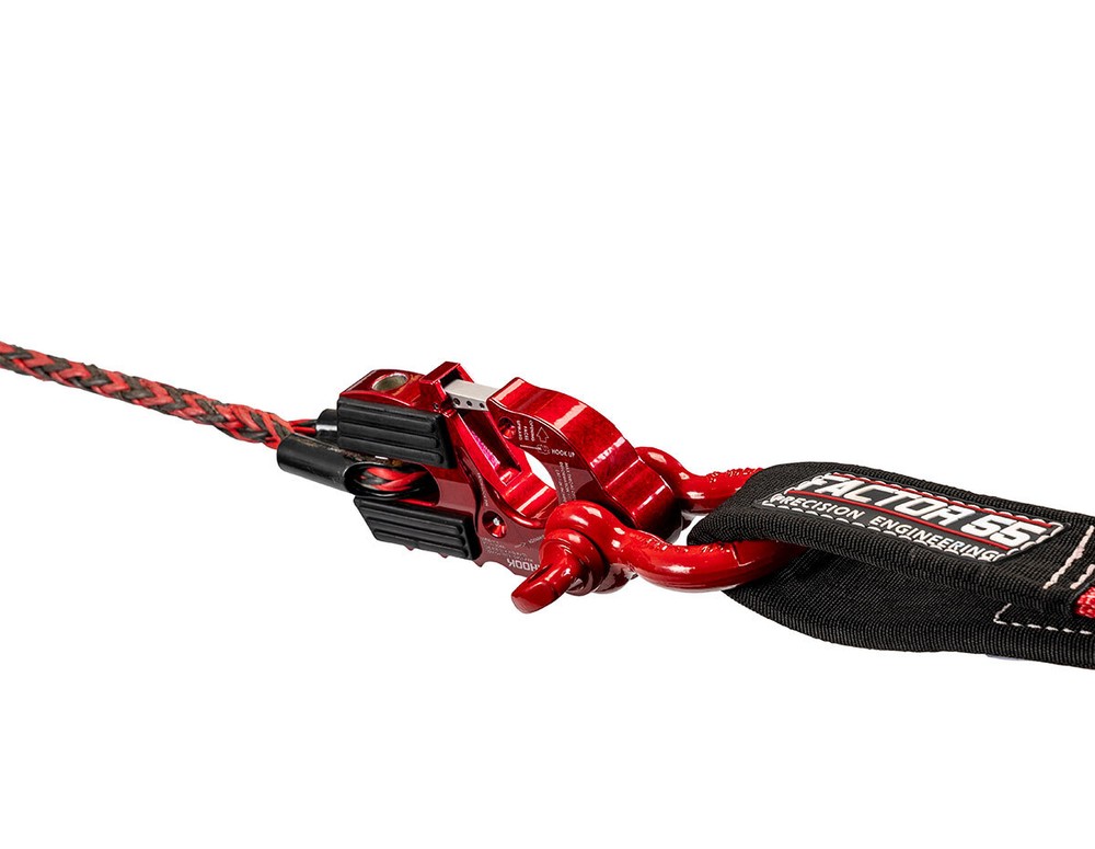 Factor 55 00250-04 ULTRAHOOK WINCH HOOK WITH SHACKLE Mount BLACK