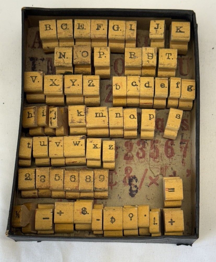 FULTON RUBBER TYPE OUFIT STAMP PRINT KIT IN ORIGINAL BOX