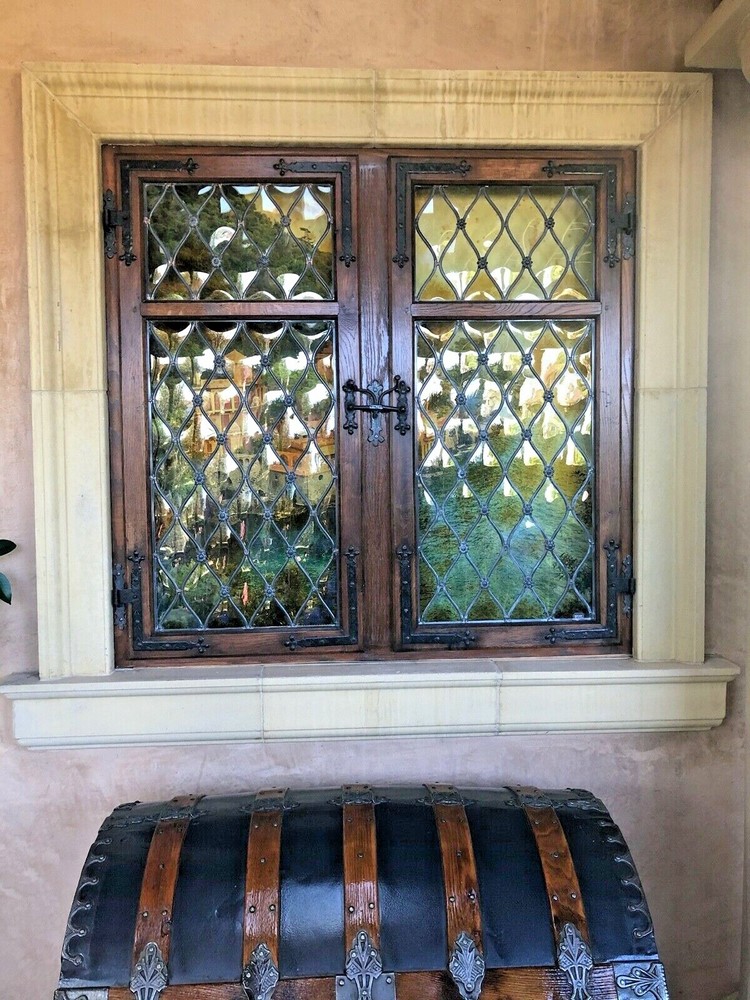 16th Century oak wood frames (2) with hardware