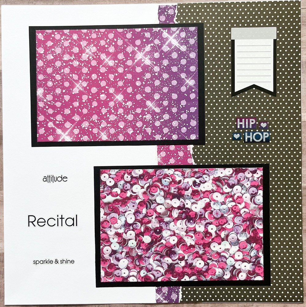 Dance Scrapbook Layout, Dance Scrapbook Pages, Dance Premade Pages