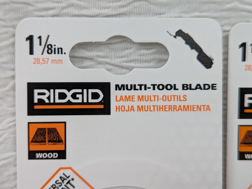 RIDGID - 1-1/8 in - Multi-Tool Blade - A24JM02 - 2 Pack