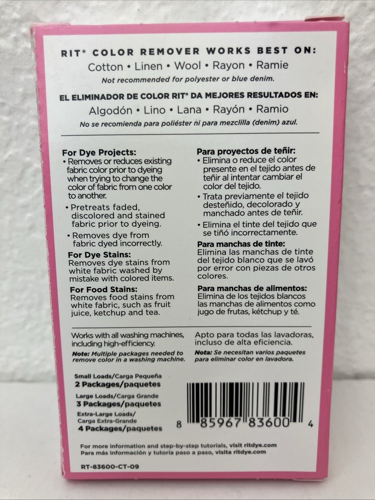 Rit Color Remover, 3 Boxes, 2 oz Each