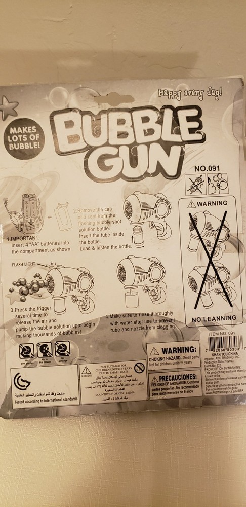 bunny bubble gun with light and music
