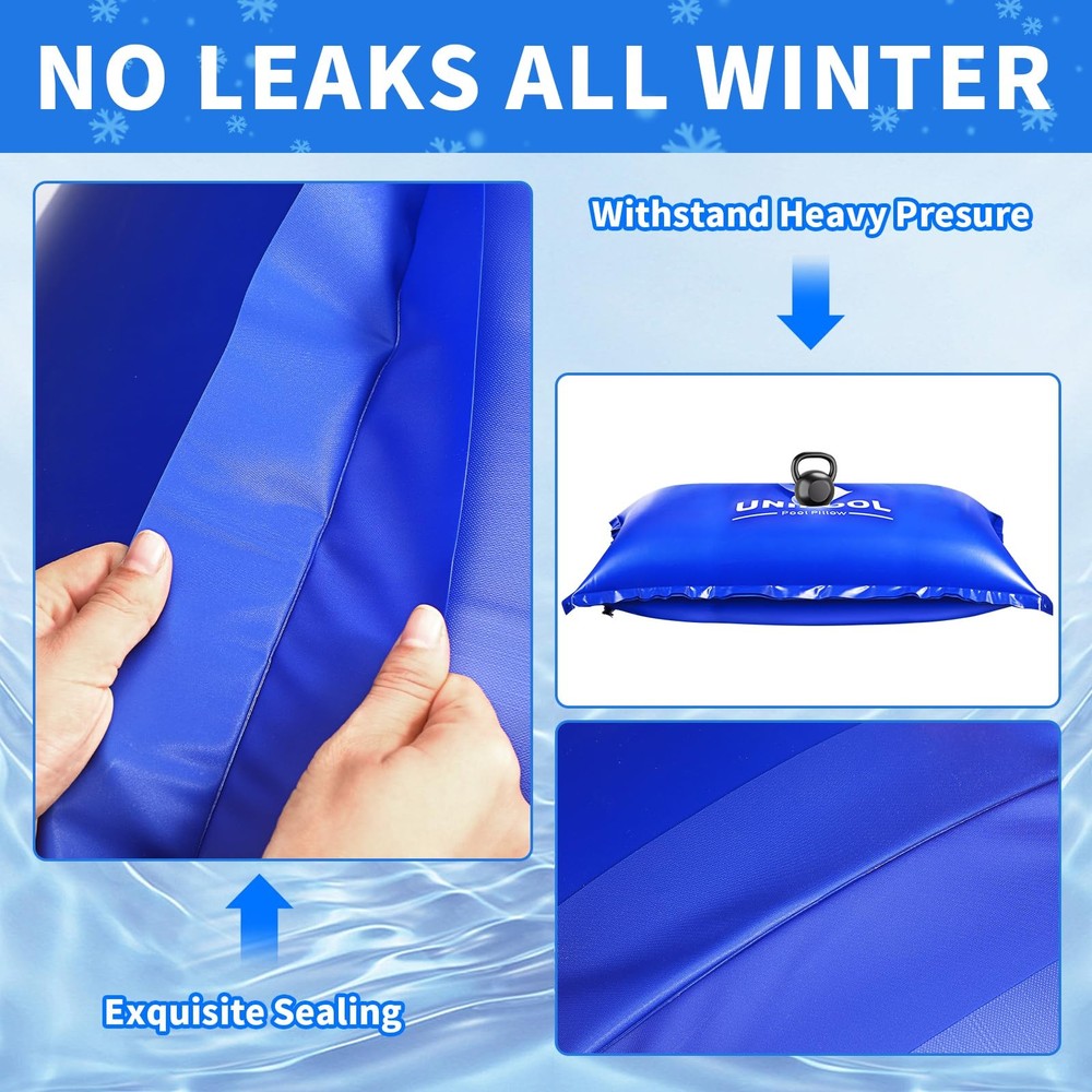 Pool Pillow for Above Ground 4 x 8 Ft, 8" x 4" (Rectangular), Blue