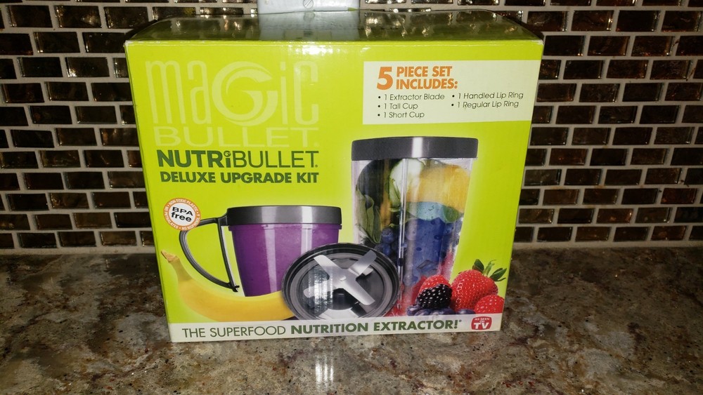 Magic Bullet Nutri Deluxe Upgrade Kit 5 Piece Nutrition Extractor Accessory