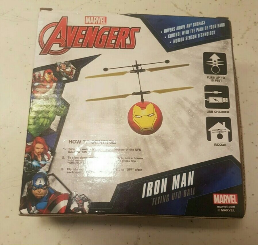 Marvel Iron Man Flying UFO Ball Worldtech 33196