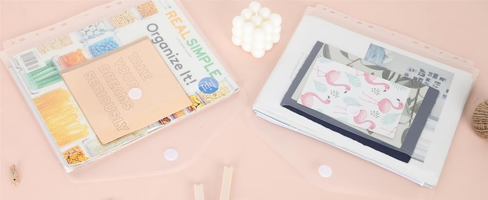 Binder Poet, Binder Organizer, 11 Holes Clear Poly Binder Envelope