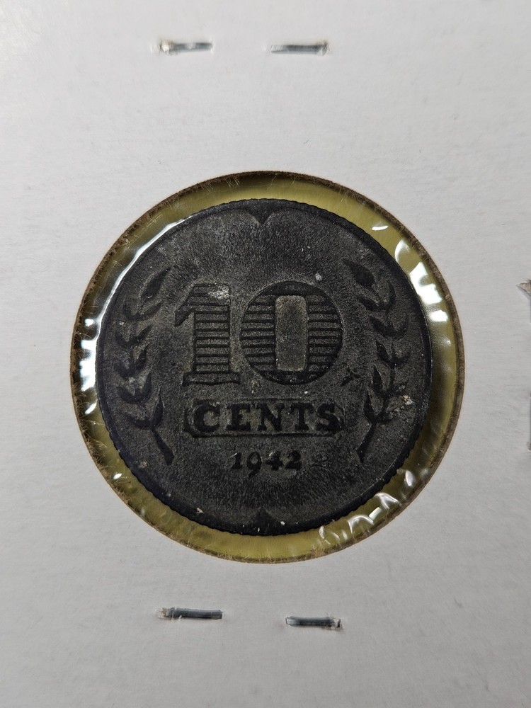 COIN - NETHERLANDS - 10 CENTS 1942