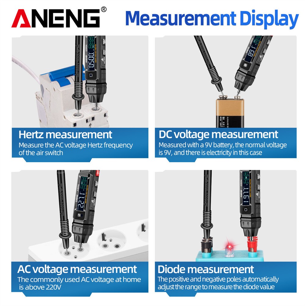 ANENG Professional Digital Multimeter Pen AC/DC Voltage Testing Essential To