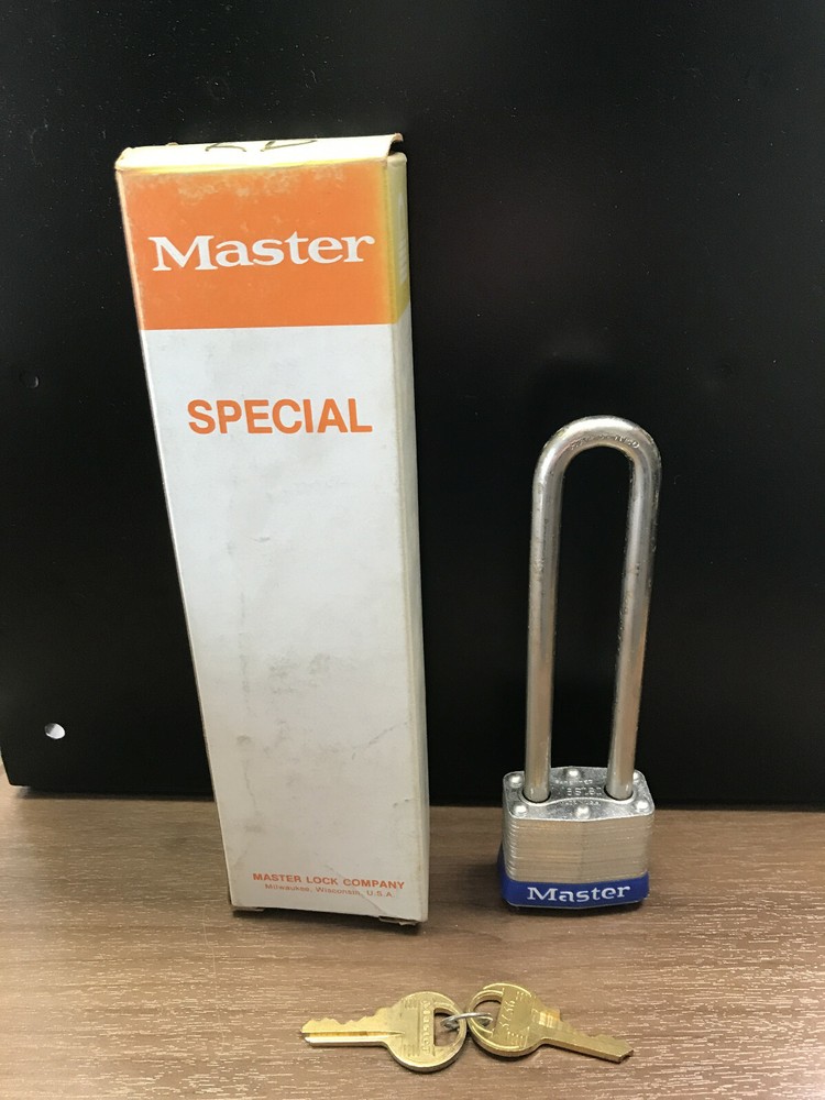 Master Lock 3LP KD Padlock with extended shackle...NOS