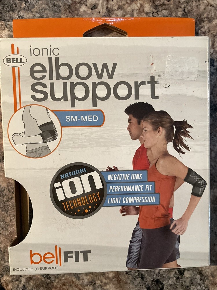 Bell Ionic Elbow Support Negative Ions Compression Performance Fit Small/Medium