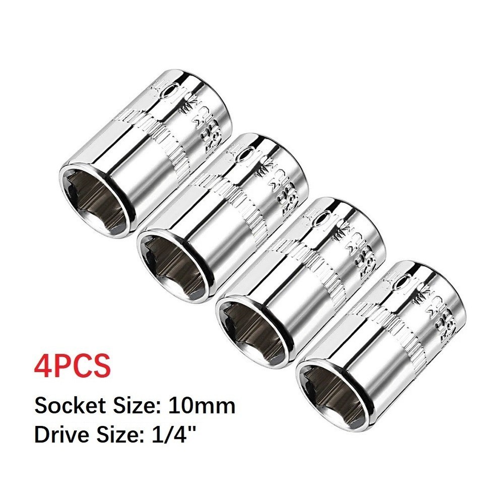 Socket 1/4\" Head 6 Point Socket Set Adapter Anti-rust Hex Keys Socket